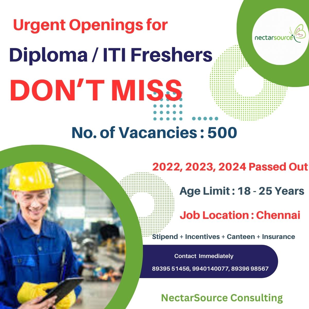 Diploma / ITI Freshers NectarSource